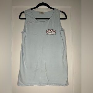 Ron Jon Light Blue Tank with Red and Black Logo